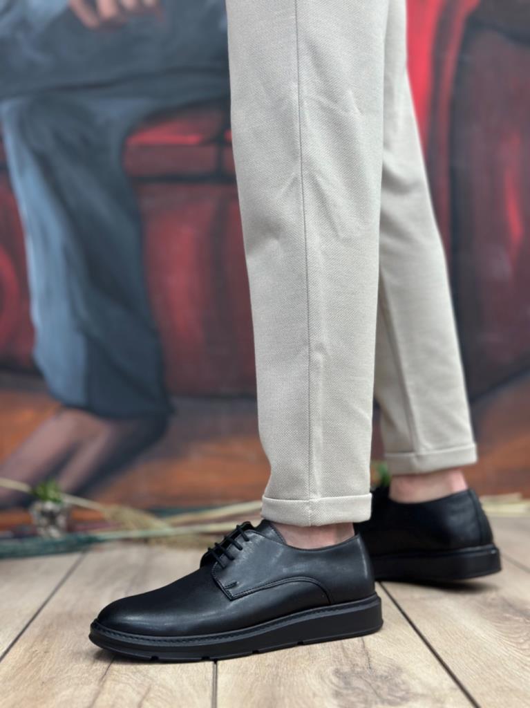 BA0003 Laced Classic Black High Black Base Casual Men's Shoes