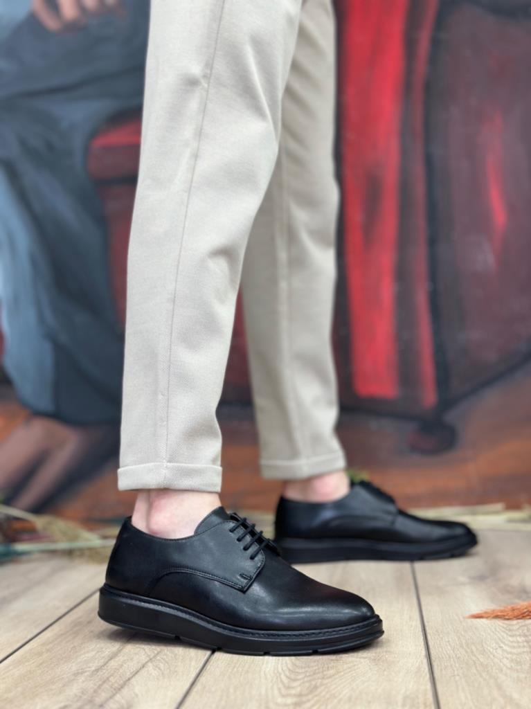 BA0003 Laced Classic Black High Black Base Casual Men's Shoes