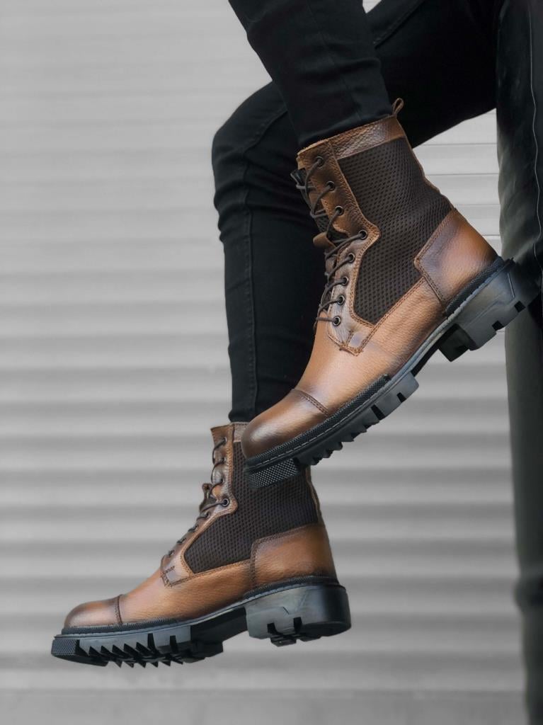 BA0183 Genuine Leather Taba Men's Postal Boot