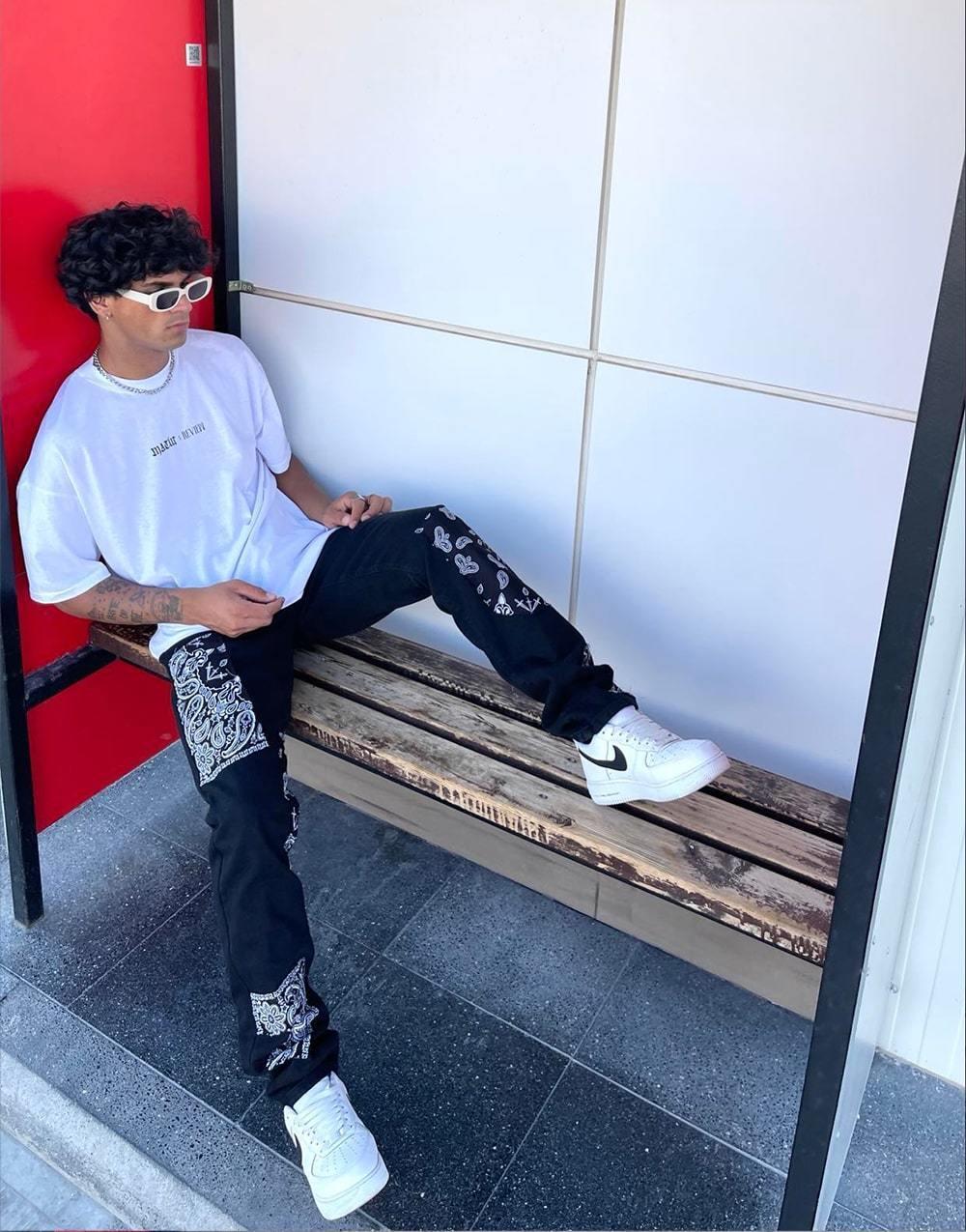 BPM Vip Bandana Design Men's Jeans