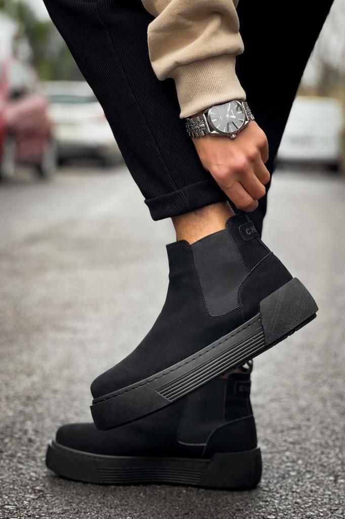Chekich CH069 Suede Men's Boots BLACK