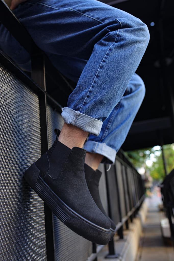 Chekich CH069 Suede Men's Boots BLACK