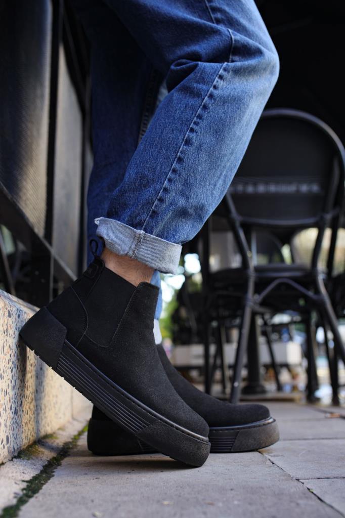 Chekich CH069 Suede Men's Boots BLACK