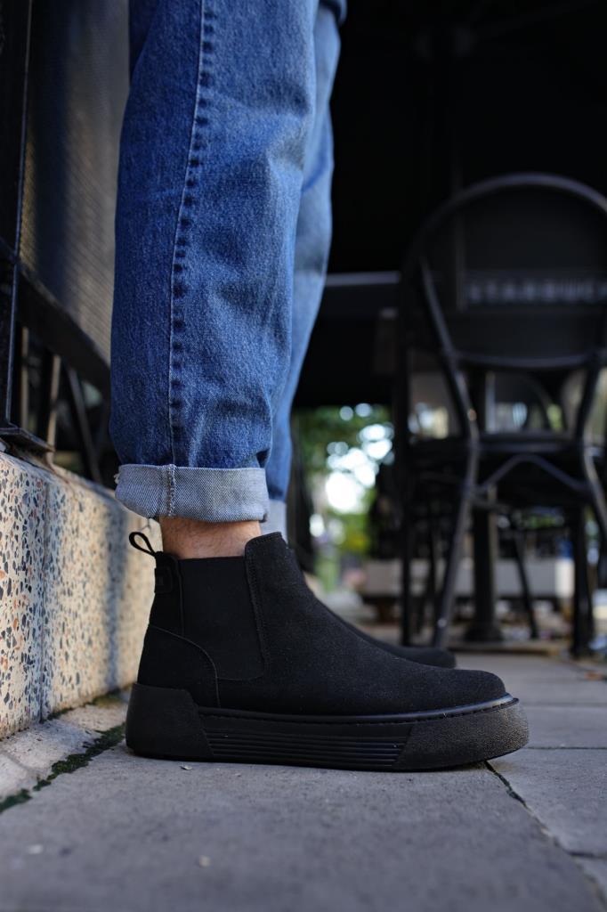 Chekich CH069 Suede Men's Boots BLACK