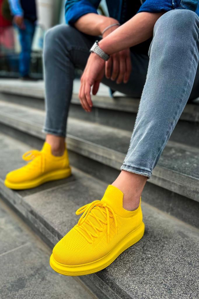 Chekich CH307 Knit Men's Shoes YELLOW