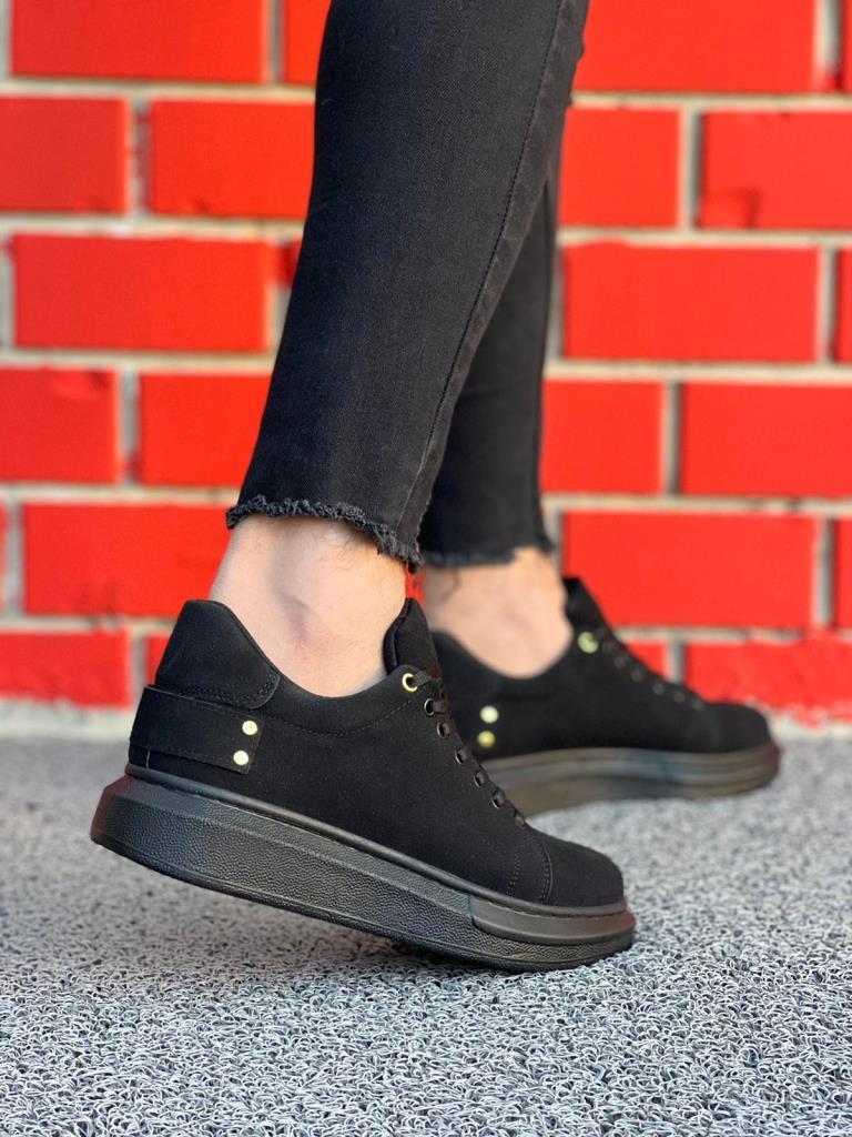 KB047 Charcoal Suede Casual Men's Shoes
