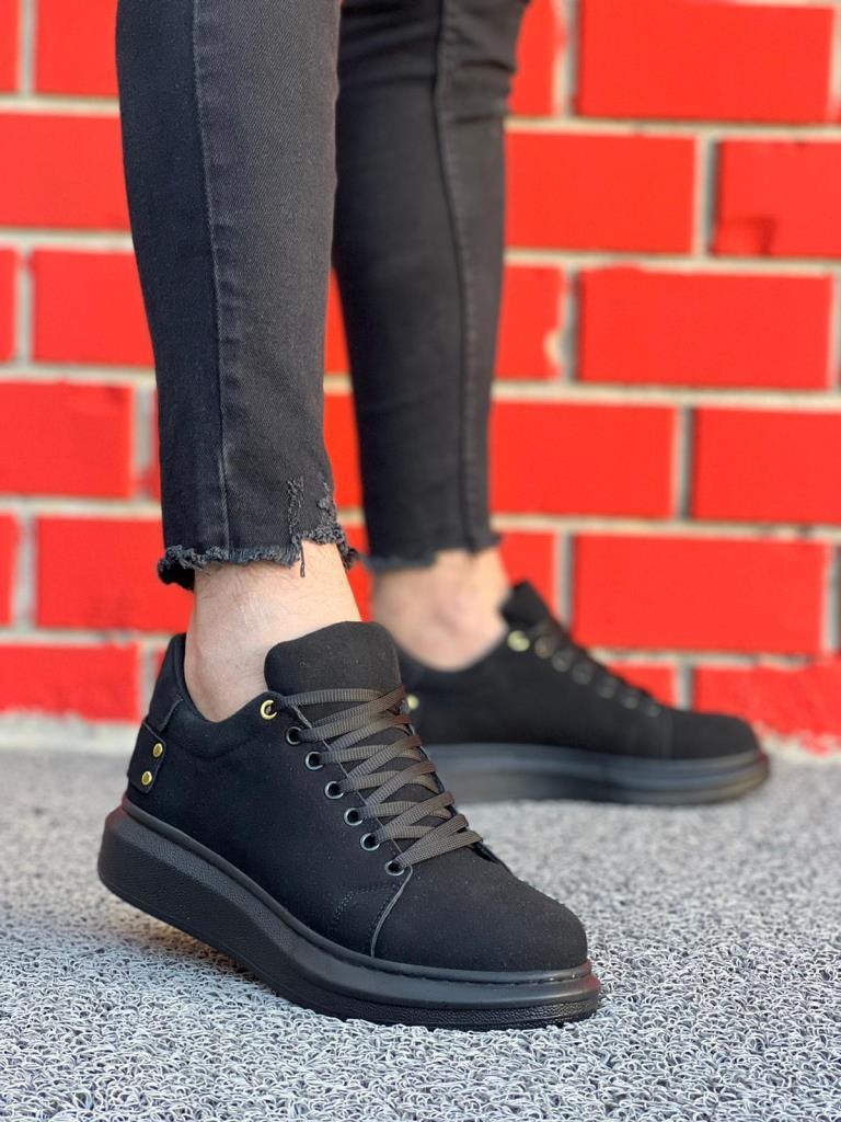 KB047 Charcoal Suede Casual Men's Shoes