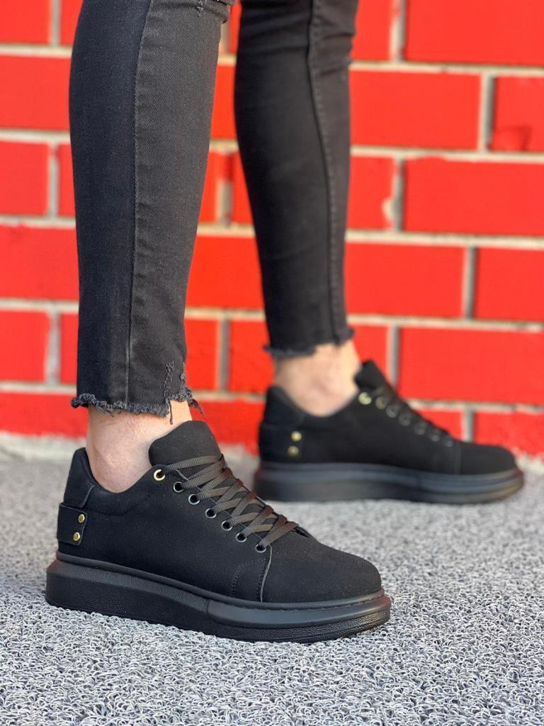 KB047 Charcoal Suede Casual Men's Shoes