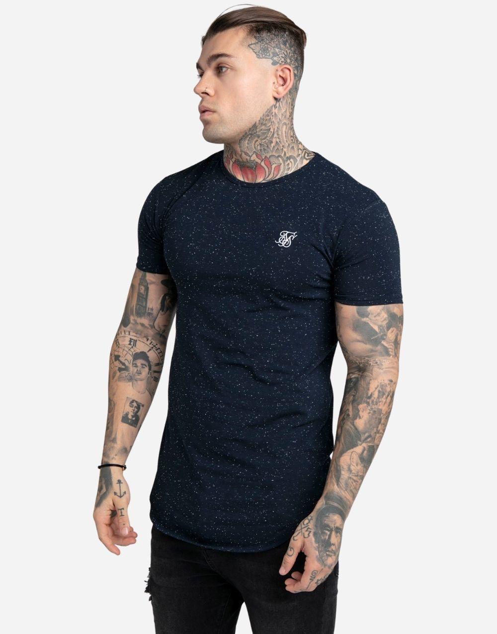 SikSilk Neps Gym Tee Men's T-Shirt Navy