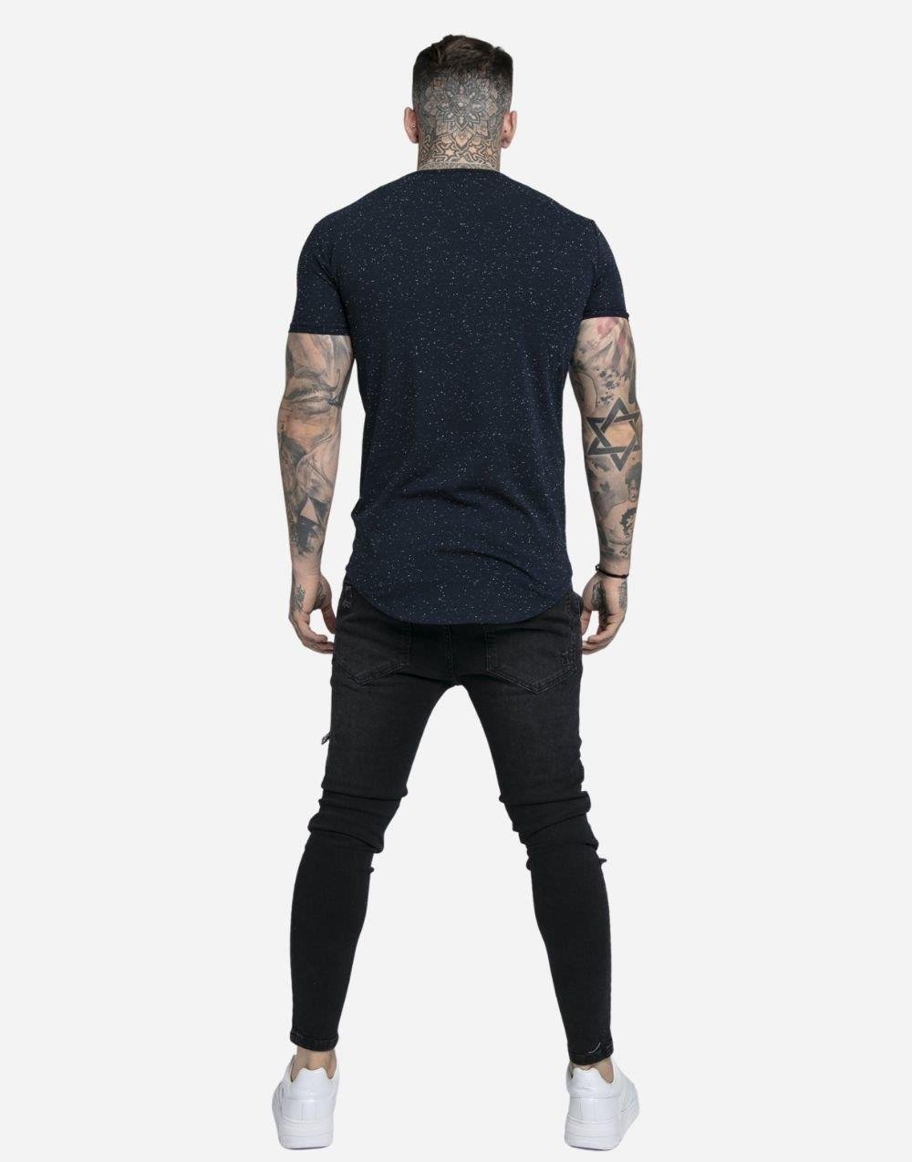 SikSilk Neps Gym Tee Men's T-Shirt Navy