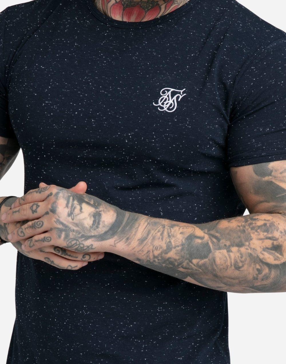 SikSilk Neps Gym Tee Men's T-Shirt Navy