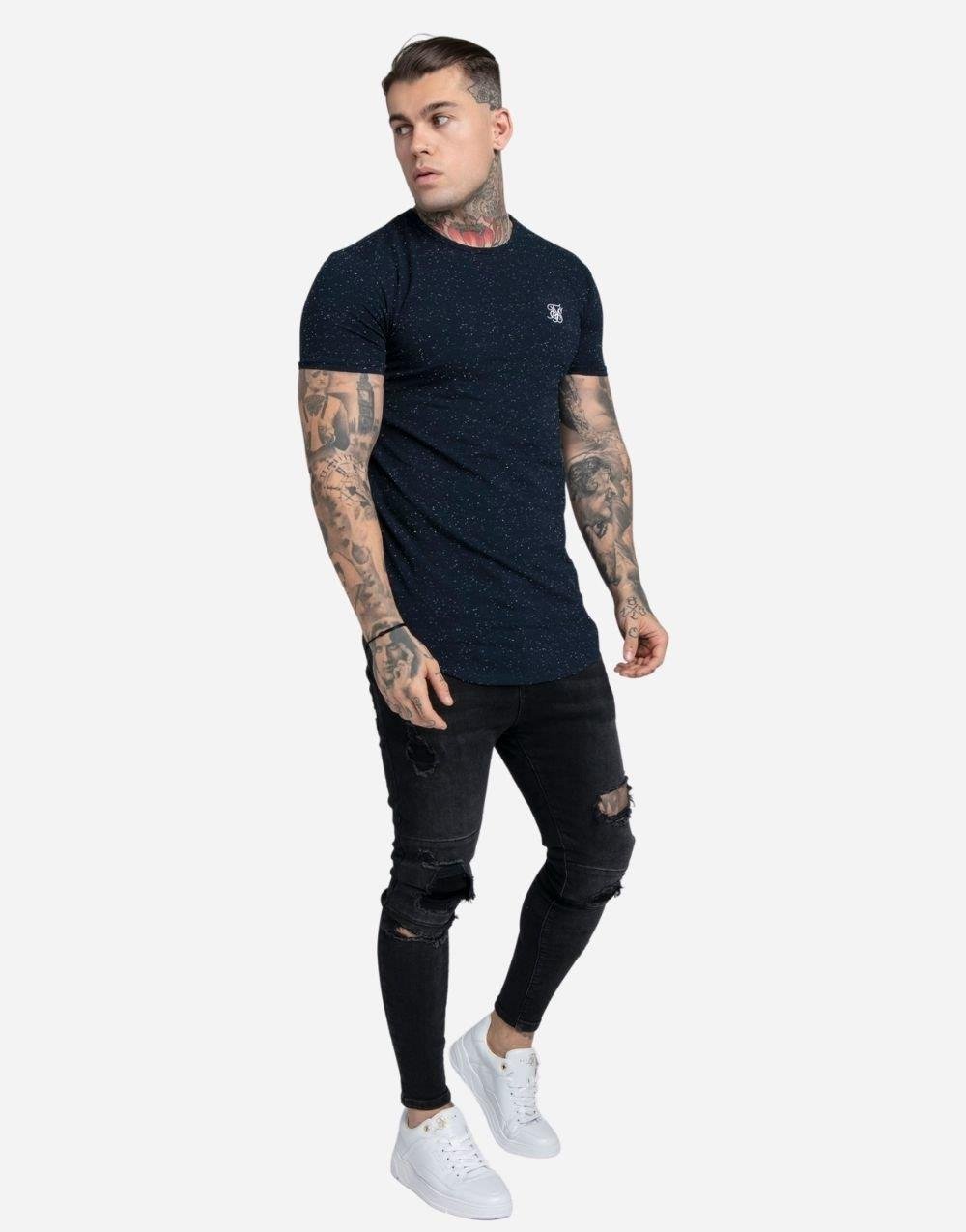 SikSilk Neps Gym Tee Men's T-Shirt Navy
