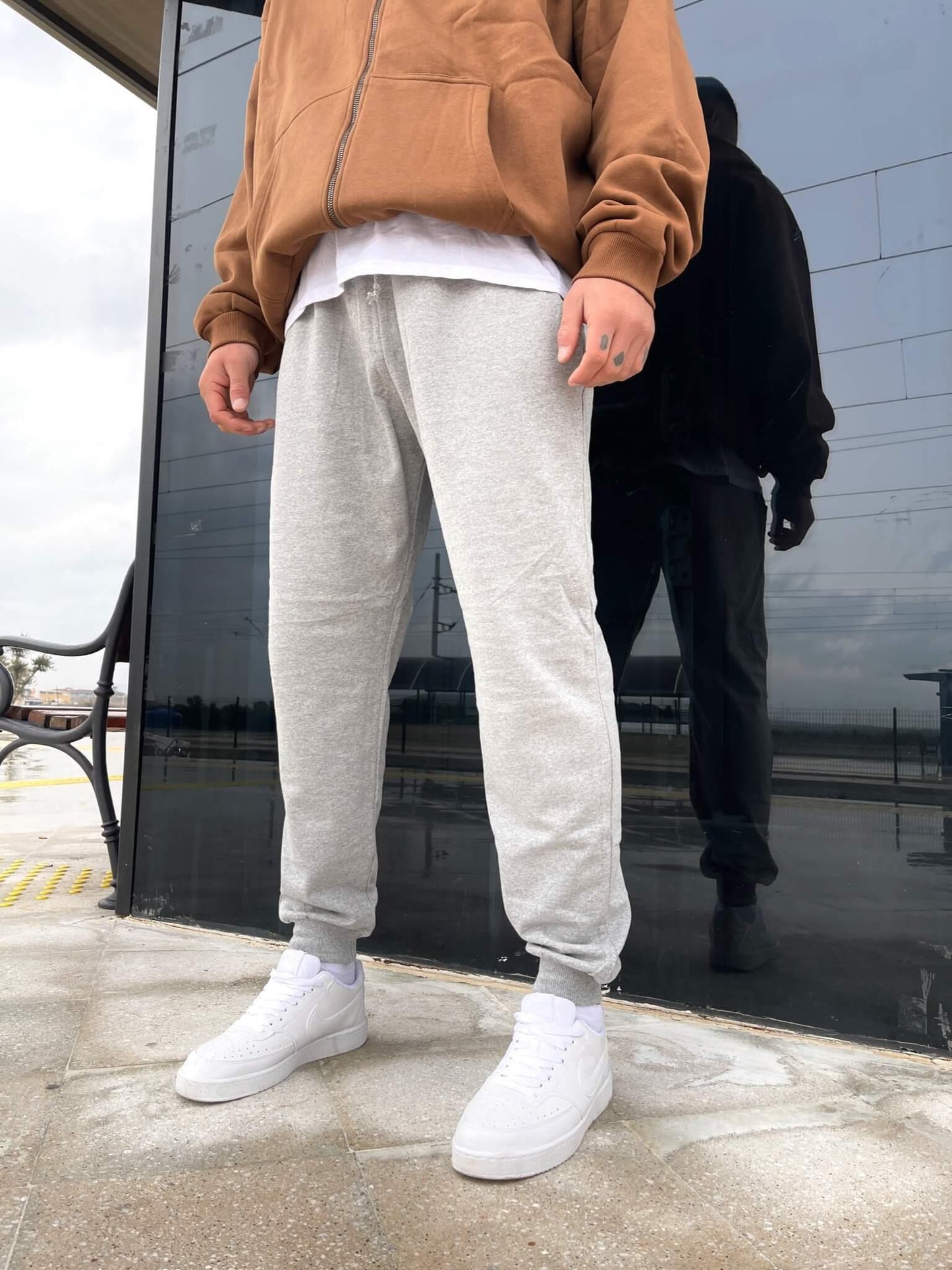 Unisex Fleece Sweatpants - Grey