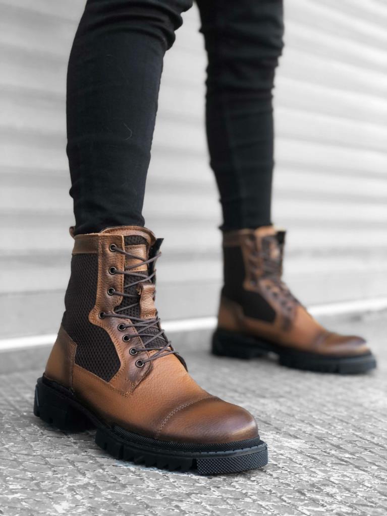 BA0183 Genuine Leather Taba Men's Postal Boot