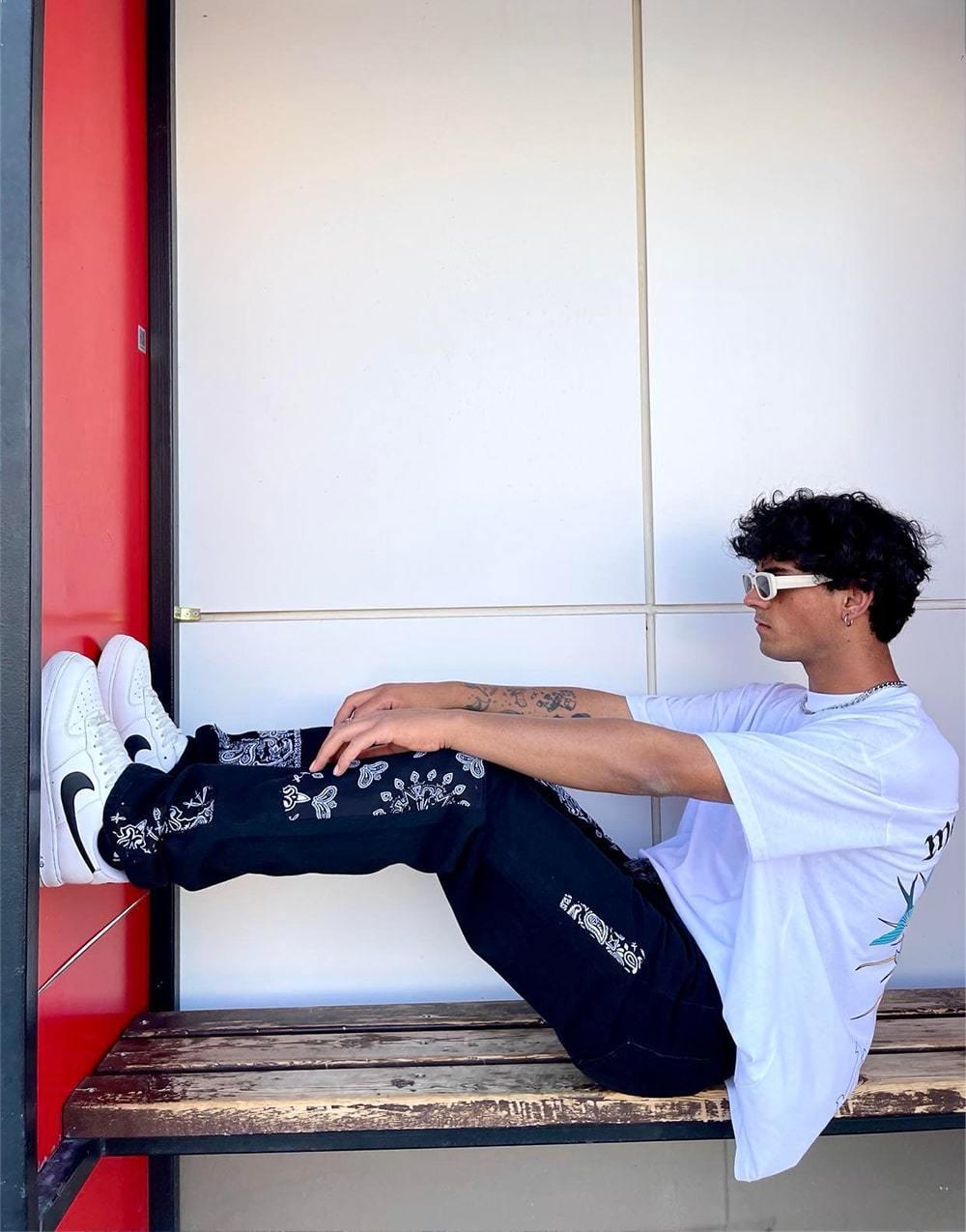 BPM Vip Bandana Design Men's Jeans