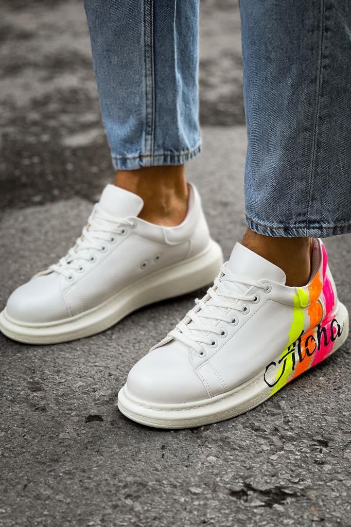 CH254 CBT Pittura Men's Aloha Shoes Yellow Pink White