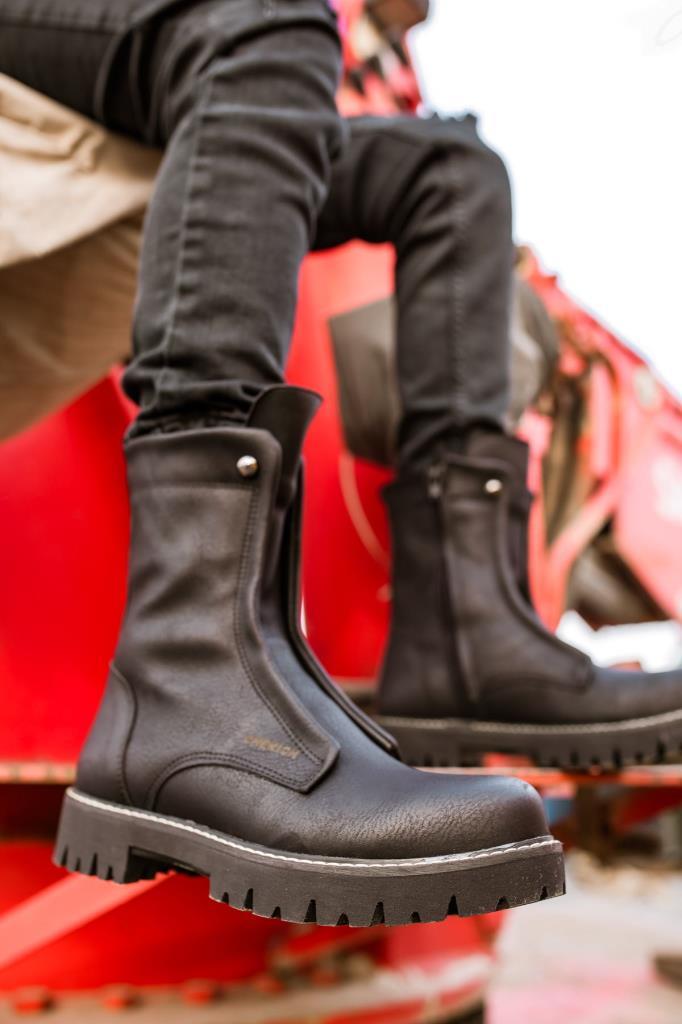 Chekich CH027 Leather ST Men's Boots Dark Brown
