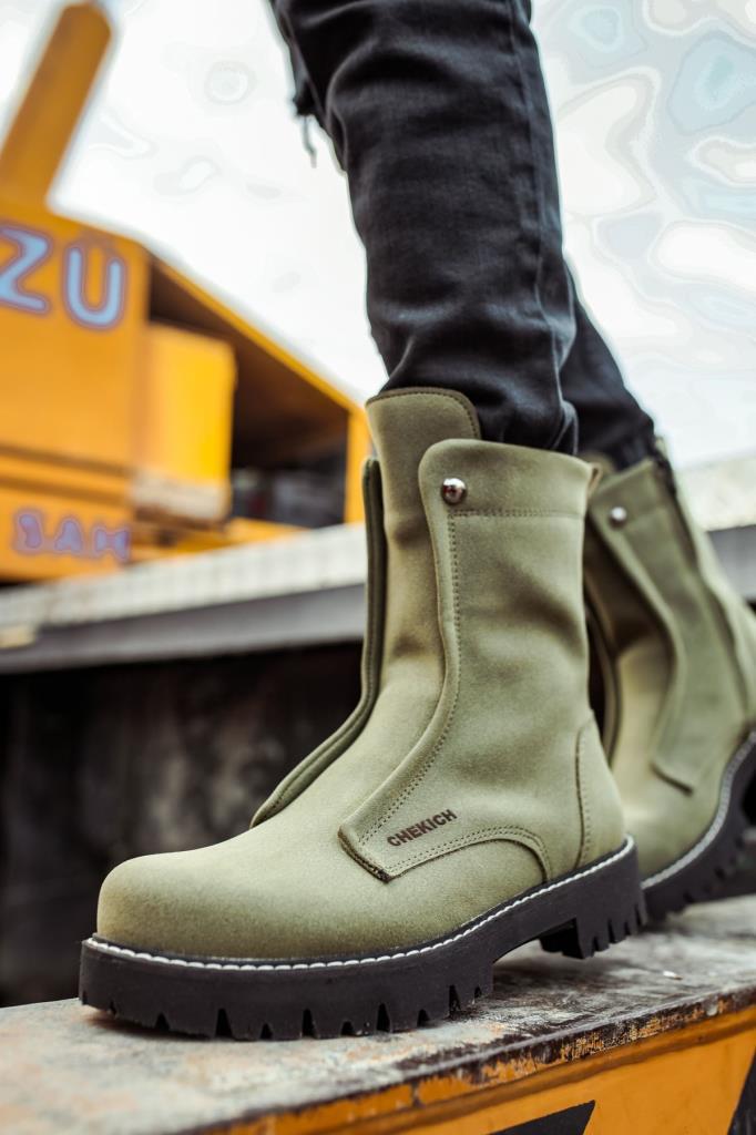 Chekich CH027 Suede ST Men's Boot HAKİ