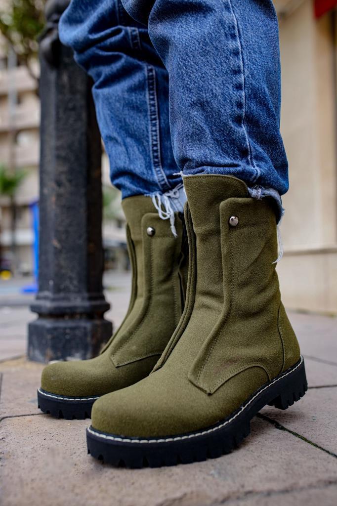 Chekich CH027 Suede ST Men's Boot HAKİ