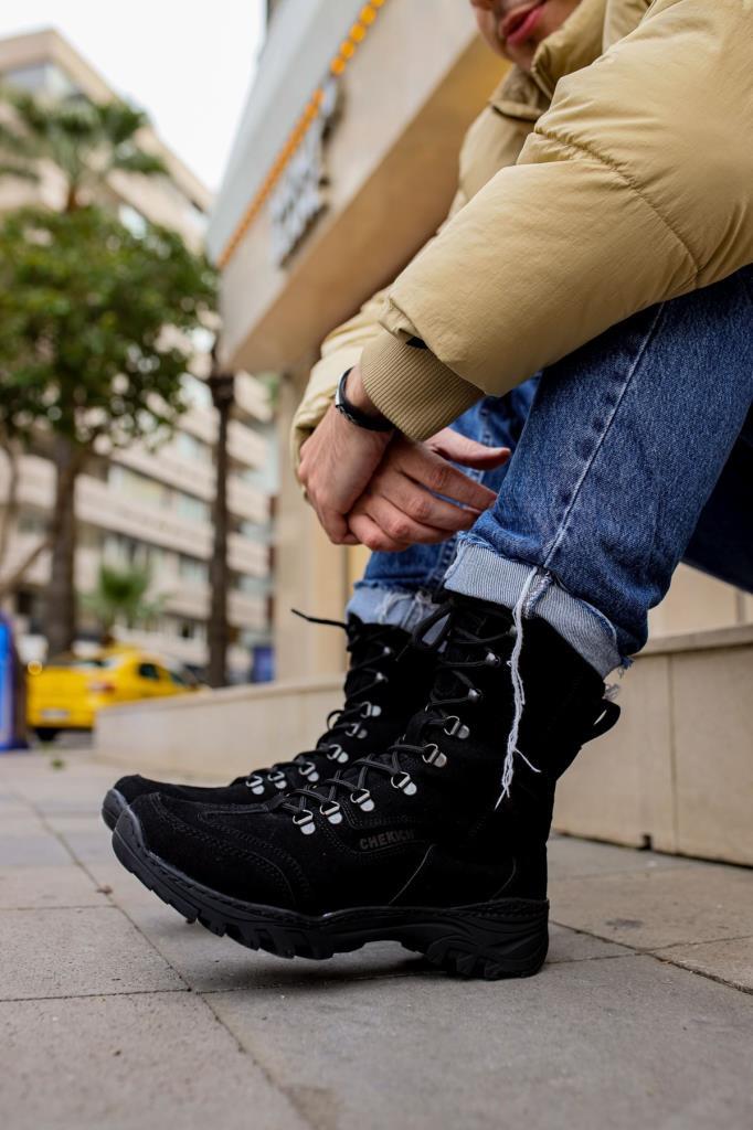 Chekich CH051 Suede ST Men's Boots BLACK