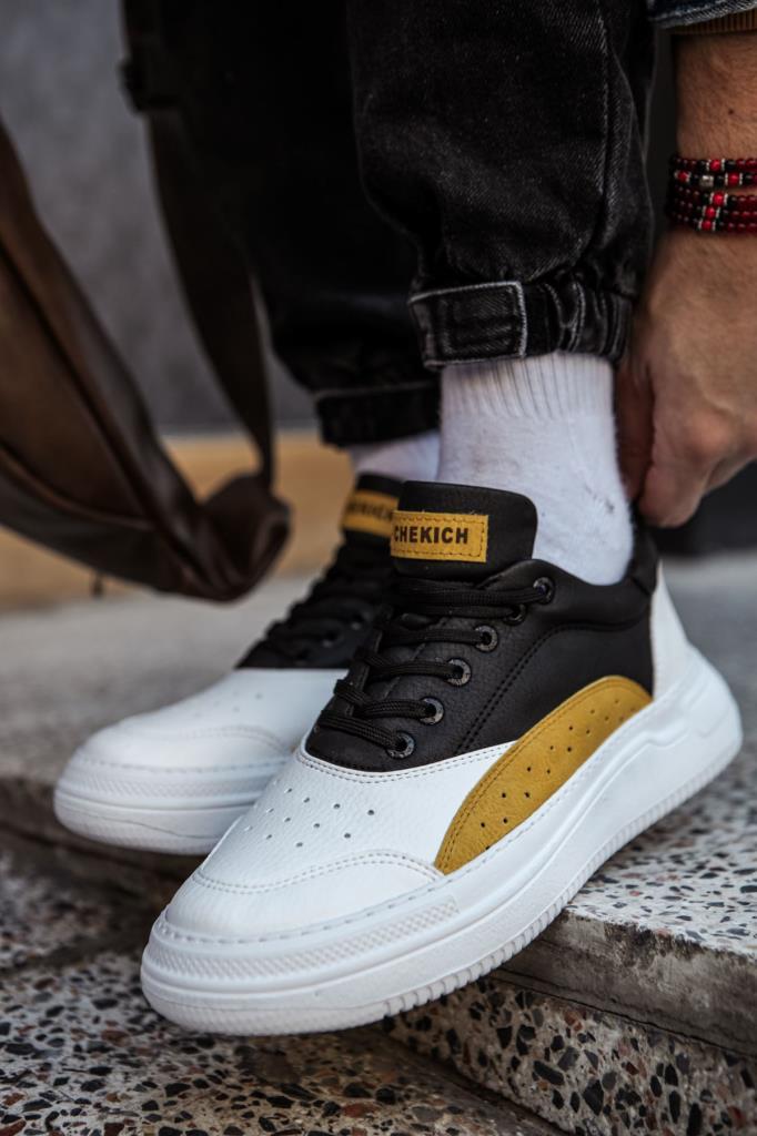 Chekich CH115 BT Men's Shoes WHITE/YELLOW/BLACK