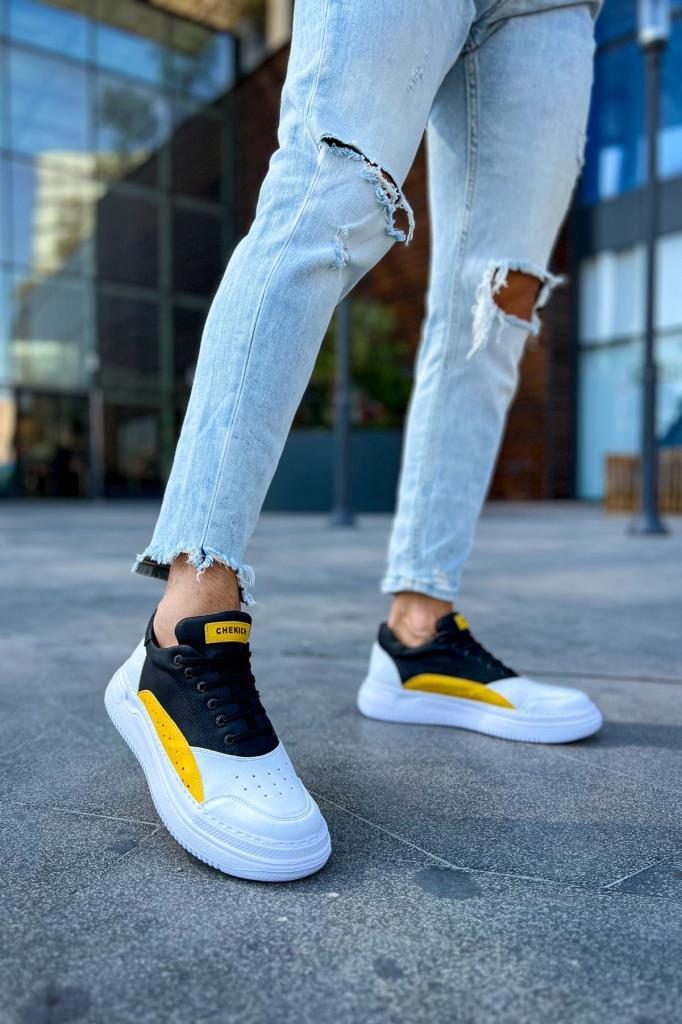 Chekich CH115 BT Men's Shoes WHITE/YELLOW/BLACK