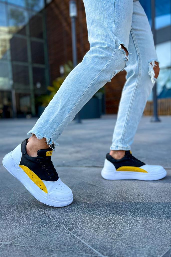 Chekich CH115 BT Men's Shoes WHITE/YELLOW/BLACK