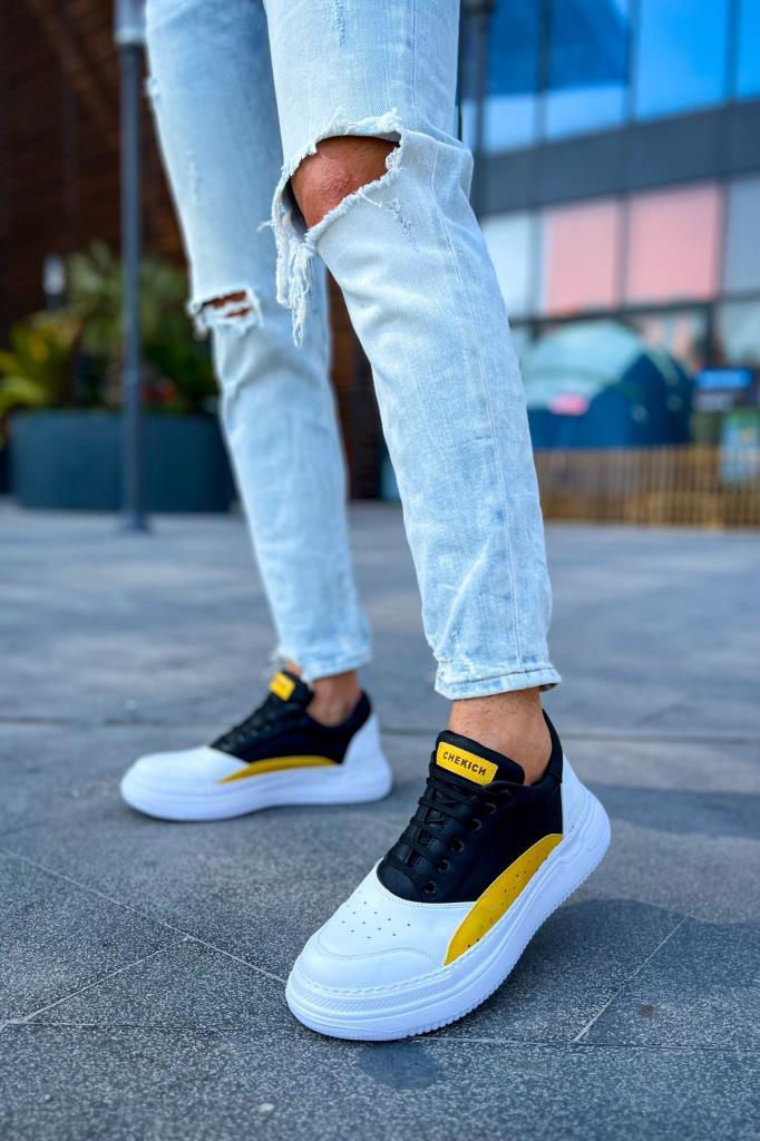 Chekich CH115 BT Men's Shoes WHITE/YELLOW/BLACK