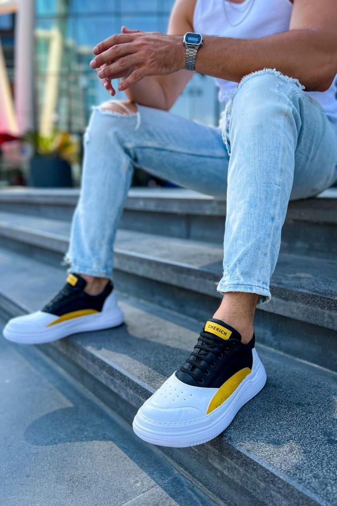 Chekich CH115 BT Men's Shoes WHITE/YELLOW/BLACK