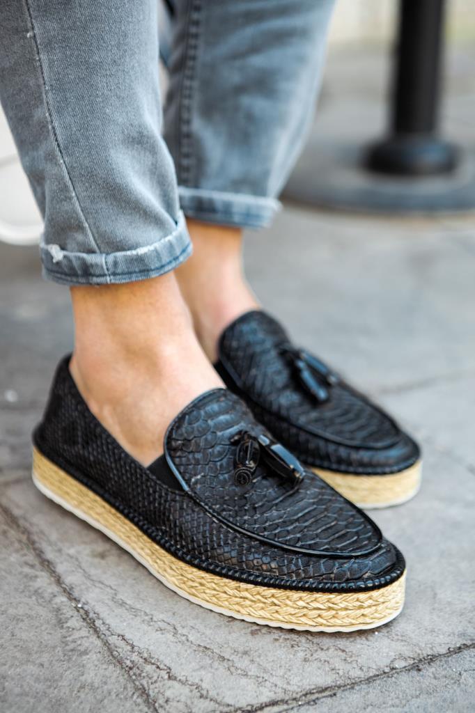 Chekich CH119 Croco BT Men's Shoes BLACK