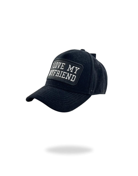 Black I Love Boyfriend Hat