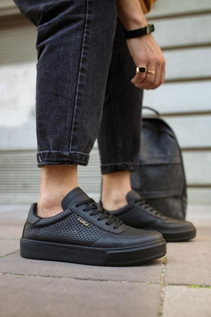 Knack Casual Shoes 011 Black (Black Sole)