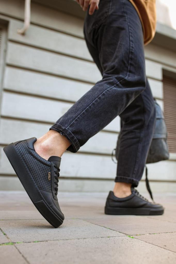 Knack Casual Shoes 011 Black (Black Sole)