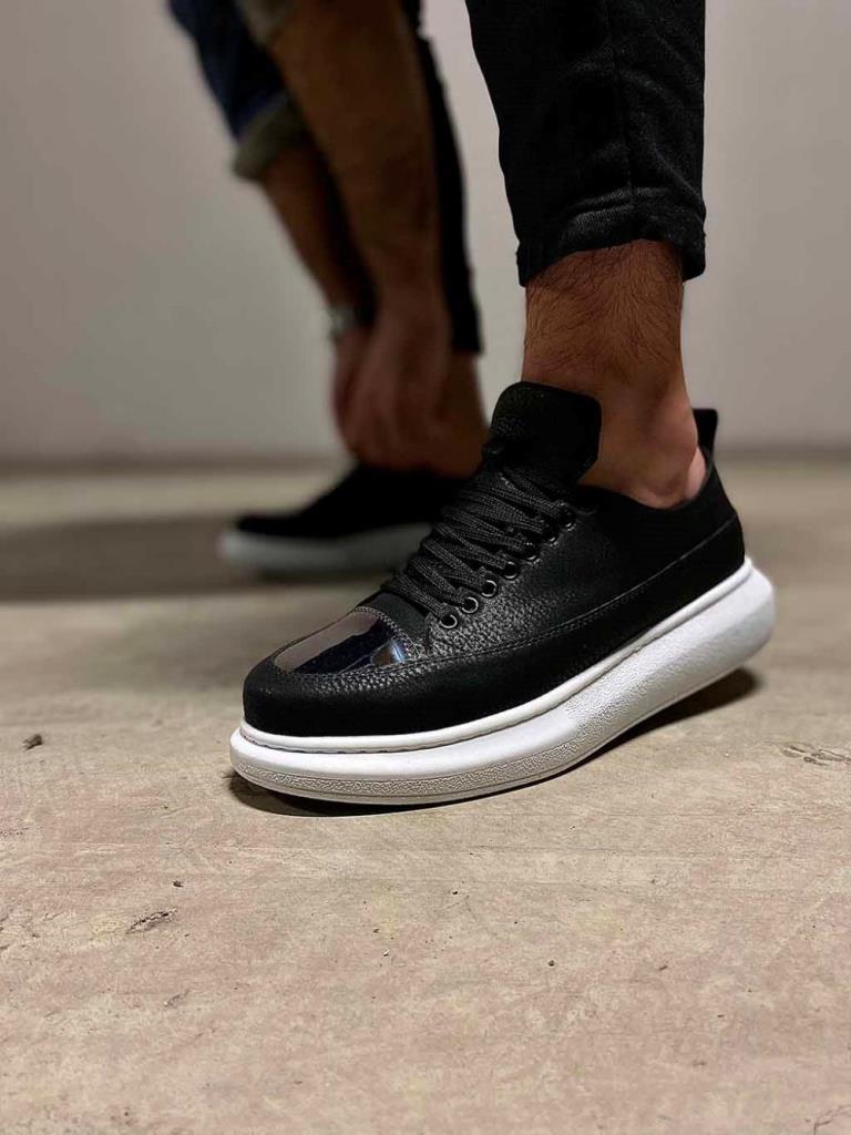 Knack Sneakers Shoes 813 Black (White Sole)