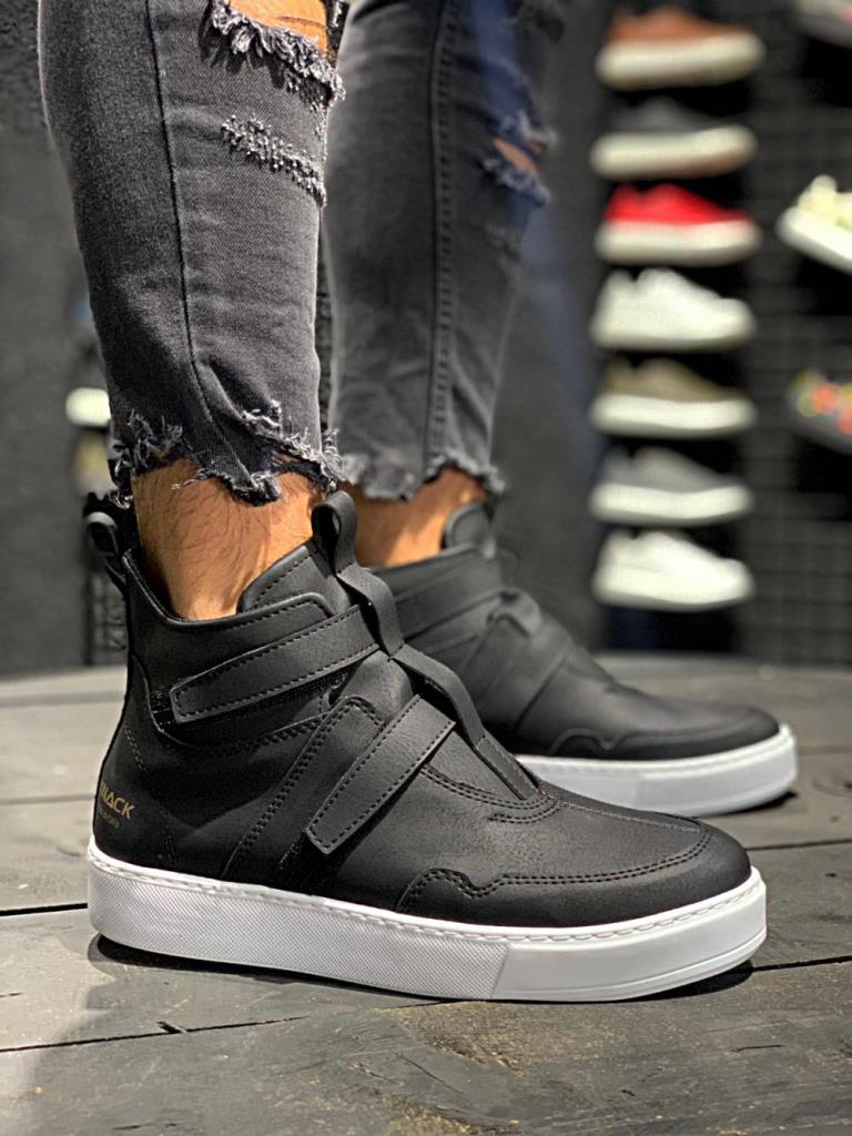 Knack Sports Shoe 033 Black (White Sole)