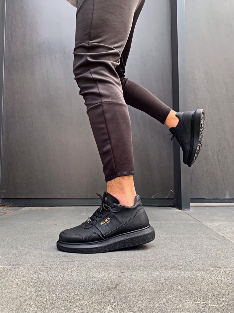Knack High Sole Casual Shoes 040 Black (Black Sole)