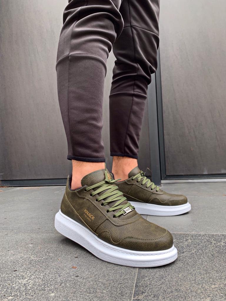 Knack High Sole Casual Shoes 040 Khaki