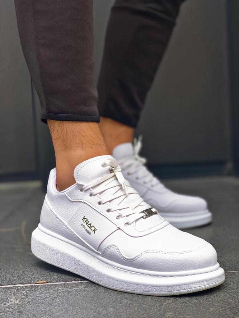 Knack High Sole Casual Shoes 040 White
