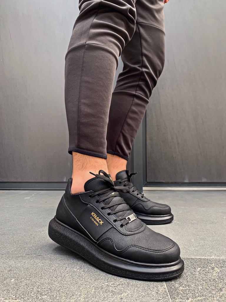 Knack High Sole Casual Shoes 040 Black (Black Sole)