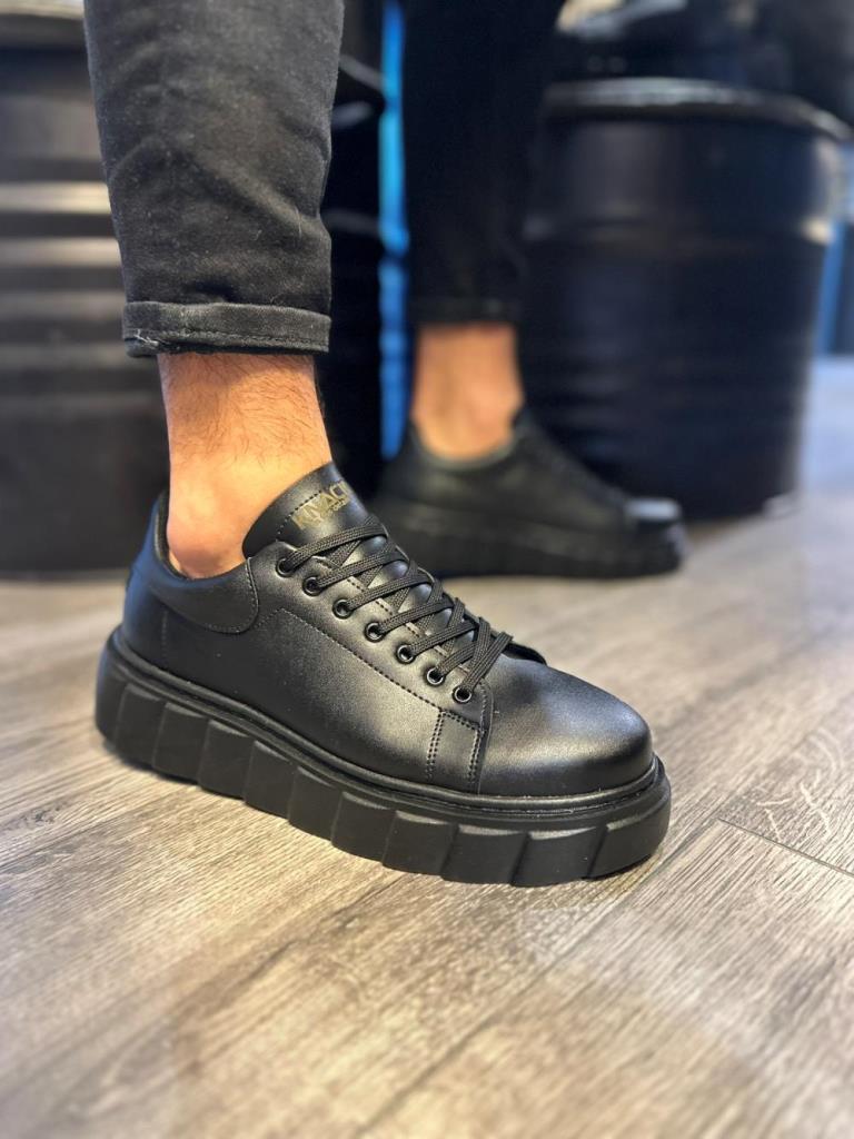 Knack High-Sole Casual Shoes, Black - 144