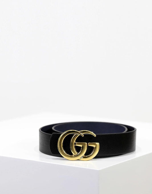 Special Collection - GG Gold Leather Men's Belt