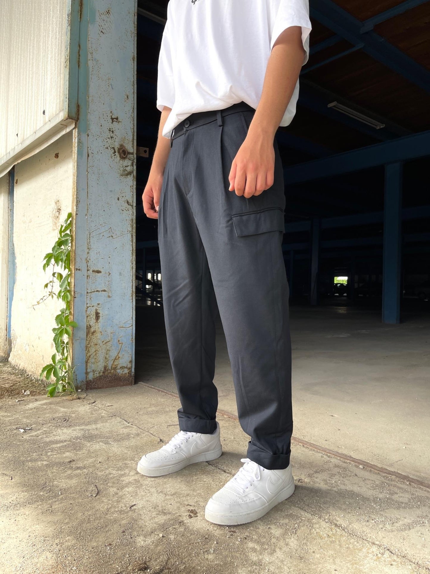 Dark Navy Premium Cargo Pants