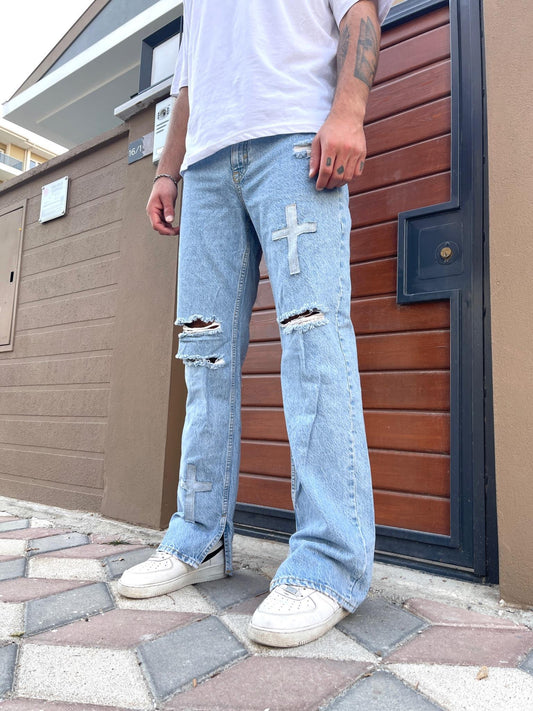 Patchwork Baggy Pants
