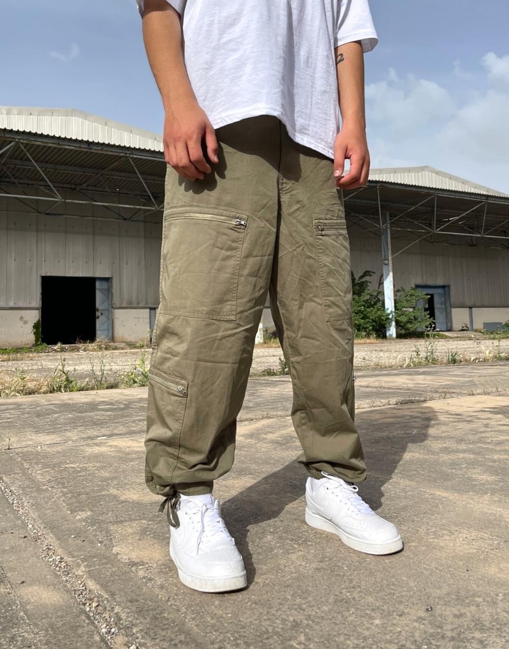 Premium Double Zip Cargo Parachute Pants