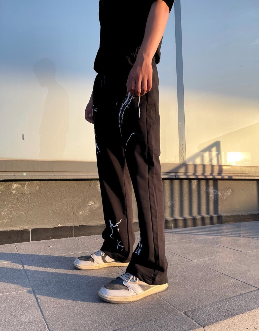 Slim Fit Lightning Baggy Sweatpants
