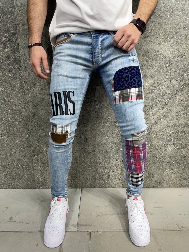 Paris Slim Fit Men's Jeans - Premium Blue
