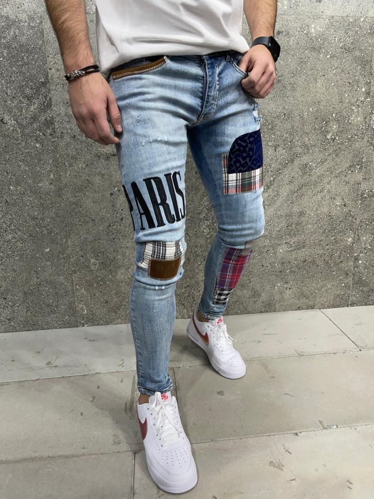 Paris Slim Fit Men's Jeans - Premium Blue