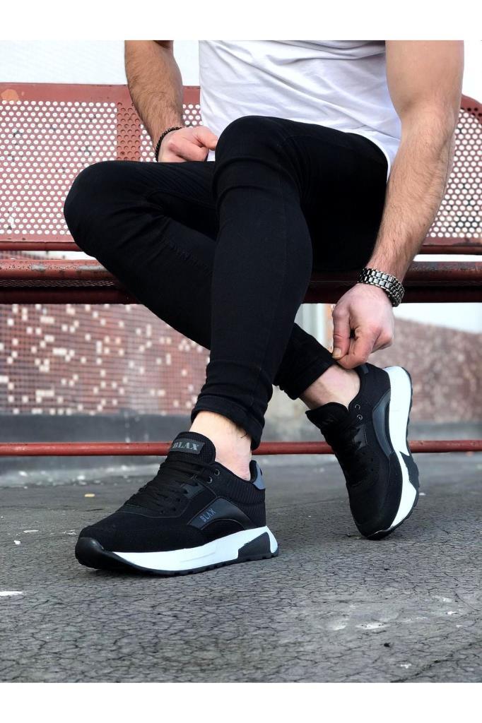 Wagoon WG204 Men's Black Sports Shoes